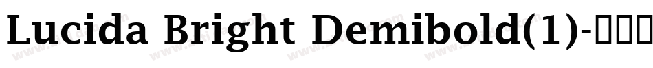 Lucida Bright Demibold(1)字体转换
